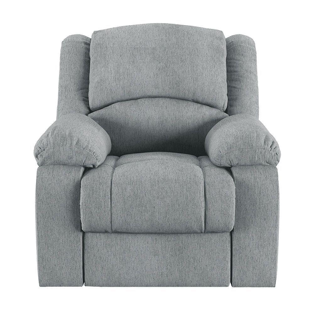 Poltrona Do Papai Reclinável Sala De Cinema Barcelona Manual Linho Cinza - 1