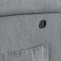 Poltrona Do Papai Reclinável Sala De Cinema Barcelona Manual Linho Cinza - 5