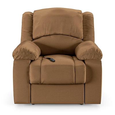Poltrona Do Papai Reclinável Sala De Cinema Barcelona Controle Elétrico Pu Caramelo