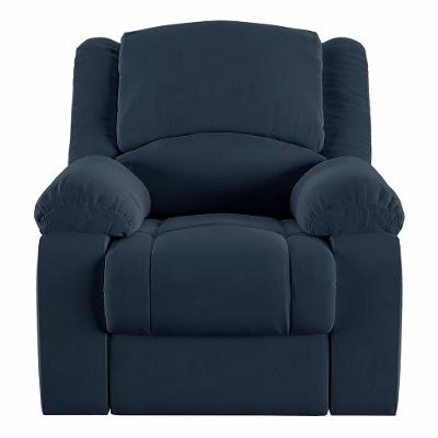 Poltrona Do Papai Reclinável Sala De Cinema Barcelona Manual Veludo Azul