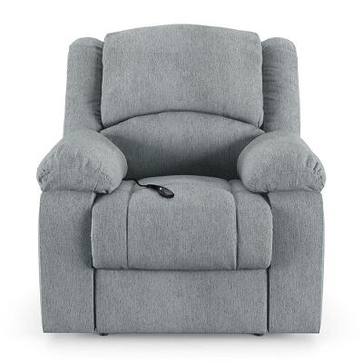 Poltrona Do Papai Reclinável Sala De Cinema Barcelona Controle Elétrico Linho Cinza
