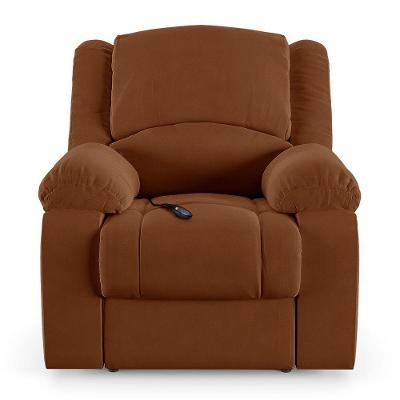 Poltrona Do Papai Reclinável Sala De Cinema Barcelona Controle Elétrico Veludo Terracota