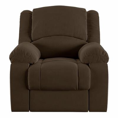 Poltrona Do Papai Reclinável Sala De Cinema Barcelona Manual Veludo Marrom
