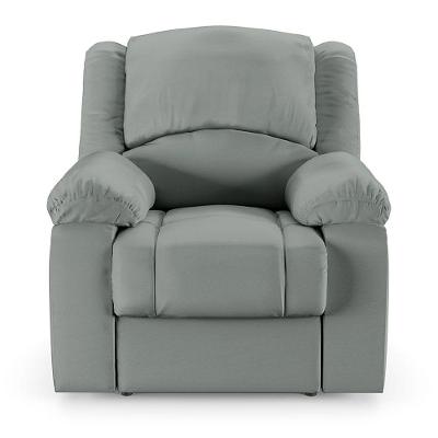 Poltrona Do Papai Reclinável Sala De Cinema Barcelona Elétrica Massagem Usb Pu Cinza