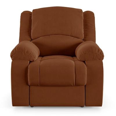 Poltrona Do Papai Reclinável Sala De Cinema Barcelona Elétrica Touch Usb Veludo Terracota