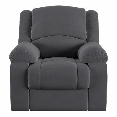 Poltrona Do Papai Reclinável Sala De Cinema Barcelona Manual Veludo Cinza Grafite