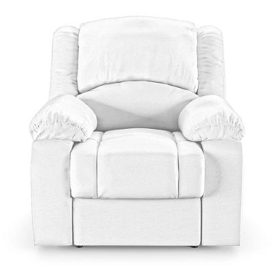 Poltrona Do Papai Reclinável Sala De Cinema Barcelona Elétrica Massagem Usb Pu Branco