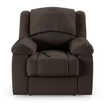 Poltrona Do Papai Reclinável Sala De Cinema Barcelona Controle Elétrico Usb Pu Marrom
