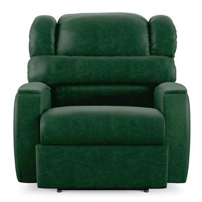 Poltrona Do Papai Sala De Cinema Reclinável Manchester Elétrica Pu Verde Musgo