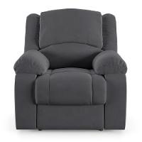 Poltrona Do Papai Reclinável Melim Power Touch Massagem Veludo Fh1 - D'rossi Cor Cinza - 5