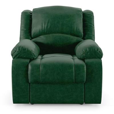 Poltrona Do Papai Reclinável Sala De Cinema Barcelona Elétrica Usb Pu Verde Musgo