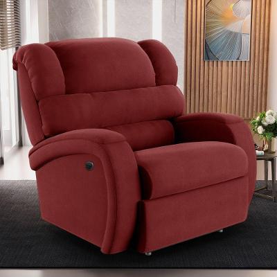 Poltrona Do Papai Sala De Cinema Reclinável Manchester Elétrica Usb Veludo Vermelho