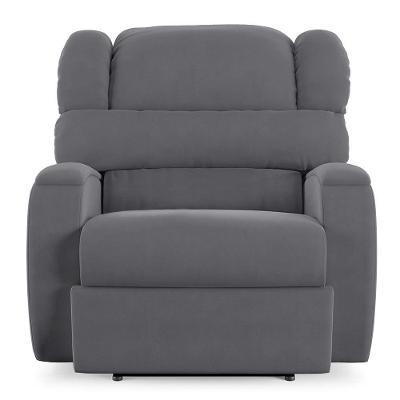 Poltrona Do Papai Sala De Cinema Reclinável Manchester Elétrica Massagem Usb Cinza Grafite