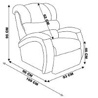 Poltrona Do Papai Reclinável Zero Wall Com Botão Manchester Pu Sintético Preto Brilho - 3