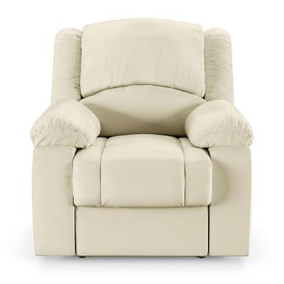 Poltrona Do Papai Reclinável Sala De Cinema Barcelona Elétrica Touch Massagem Usb Pu Bege