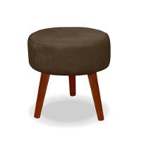 Kit 2 Puff Redondo Decorativo Danny Pés Palito Cor:marrom - 3