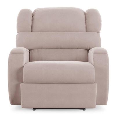 Poltrona Do Papai Sala De Cinema Reclinável Manchester Elétrica Massagem Usb Veludo Rosê