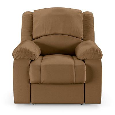 Poltrona Do Papai Reclinável Sala De Cinema Barcelona Elétrica Touch Massagem Usb Pu Caramelo