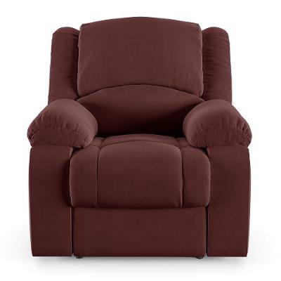 Poltrona Do Papai Reclinável Sala De Cinema Barcelona Touch Usb Veludo Vinho