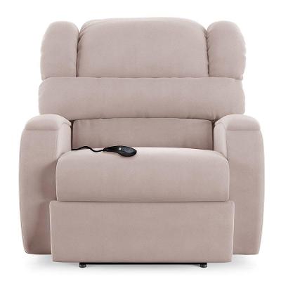 Poltrona Do Papai Sala De Cinema Reclinável Manchester Controle Elétrico Usb Veludo Rosê