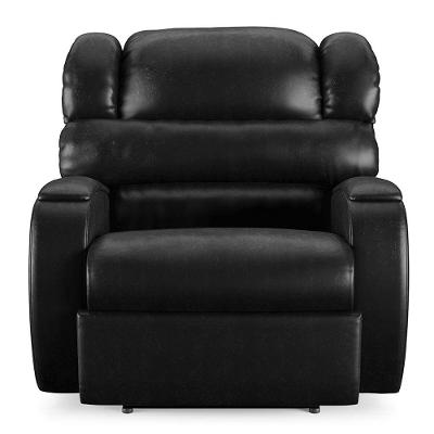 Poltrona Do Papai Sala De Cinema Reclinável Manchester Elétrica Pu Preto Brilho