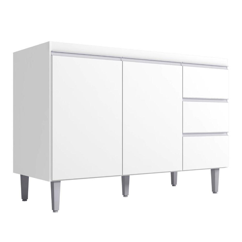Balcão Para Pia Andréia 120 Cm 2 Portas Branco Ajl - 1