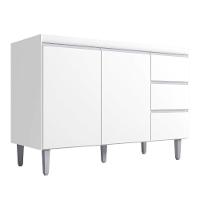 Balcão Para Pia Andréia 120 Cm 2 Portas Branco Ajl - 1