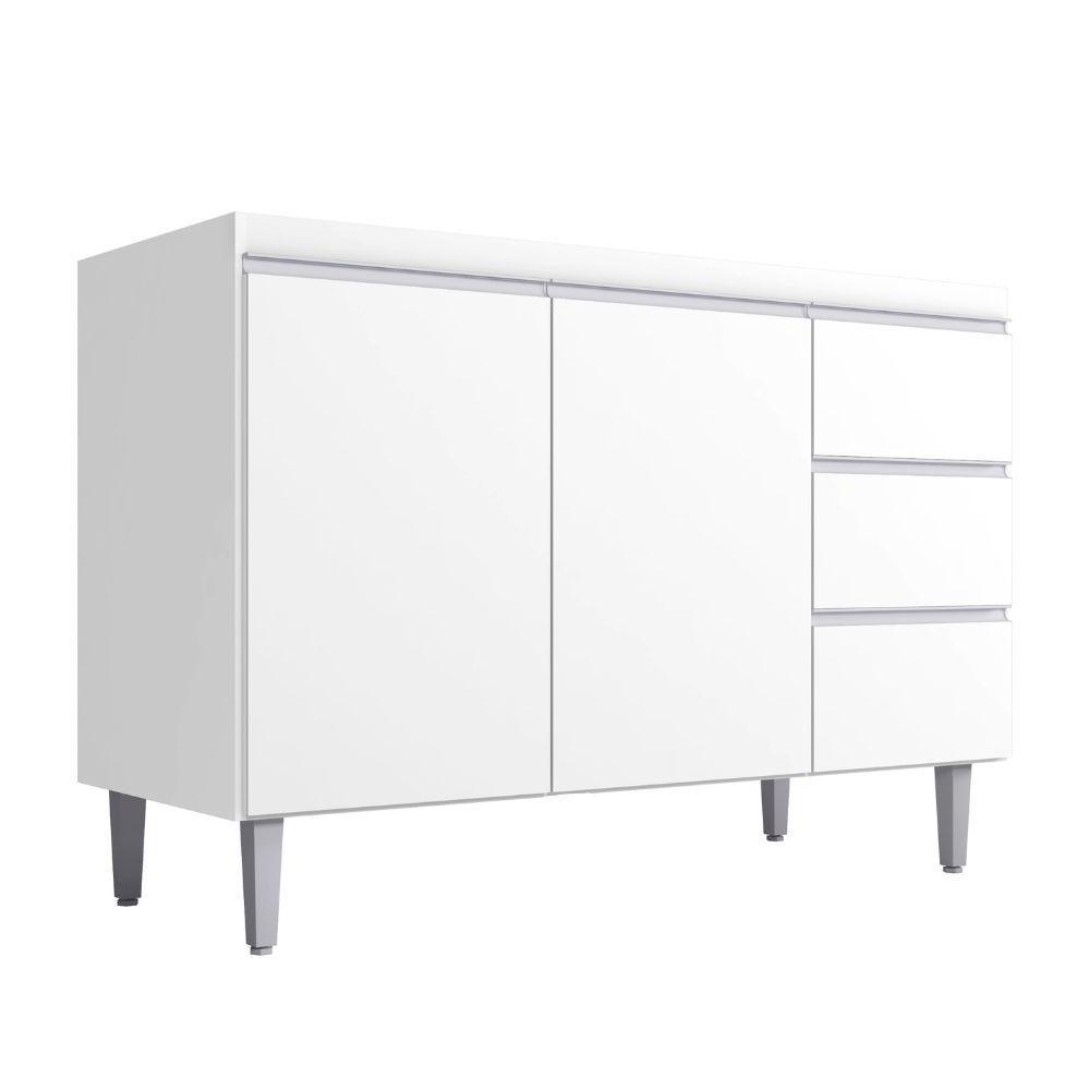 Balcão Para Pia Andréia 100 Cm 2 Portas Branco Ajl - 1