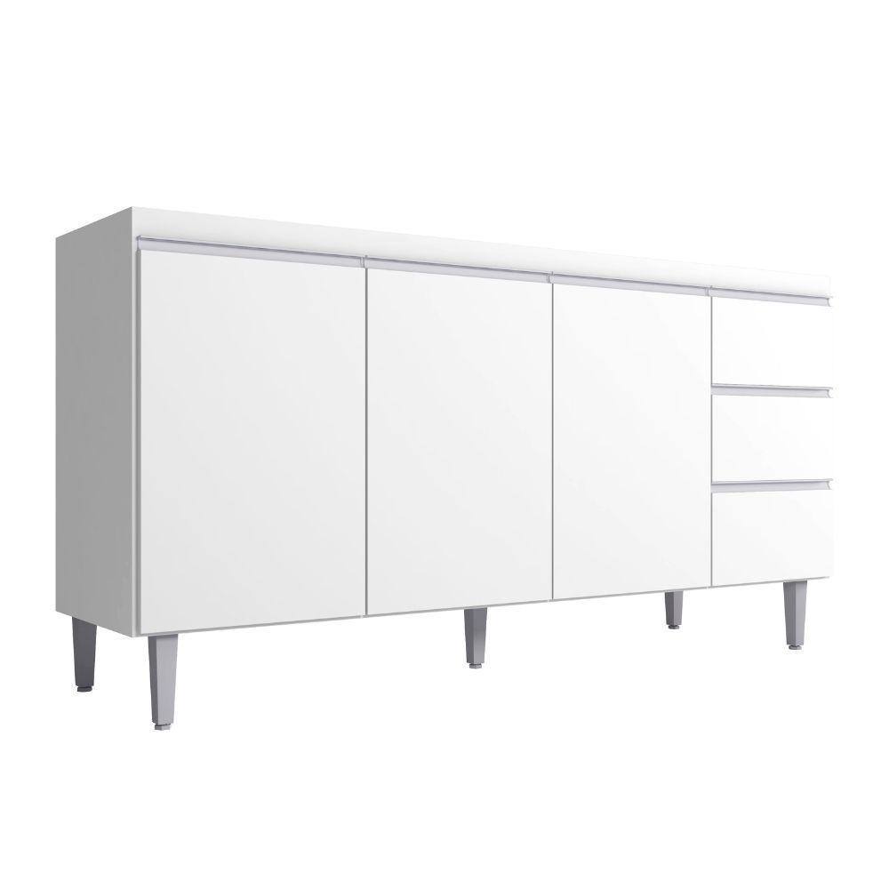 Balcão Para Pia Andréia 150 Cm 3 Portas Branco Ajl - 1