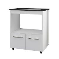 Balcão Para Cooktop Elisa 5 Bocas 2 Portas Moblis Cor:branco - 1