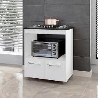 Balcão Para Cooktop Elisa 5 Bocas 2 Portas Moblis Cor:branco - 2