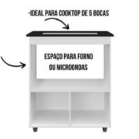 Balcão Para Cooktop Elisa 5 Bocas 2 Portas Moblis Cor:branco - 5