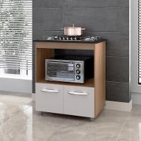 Balcão Para Cooktop Elisa 5 Bocas 2 Portas Moblis Cor:savana Off White - 2