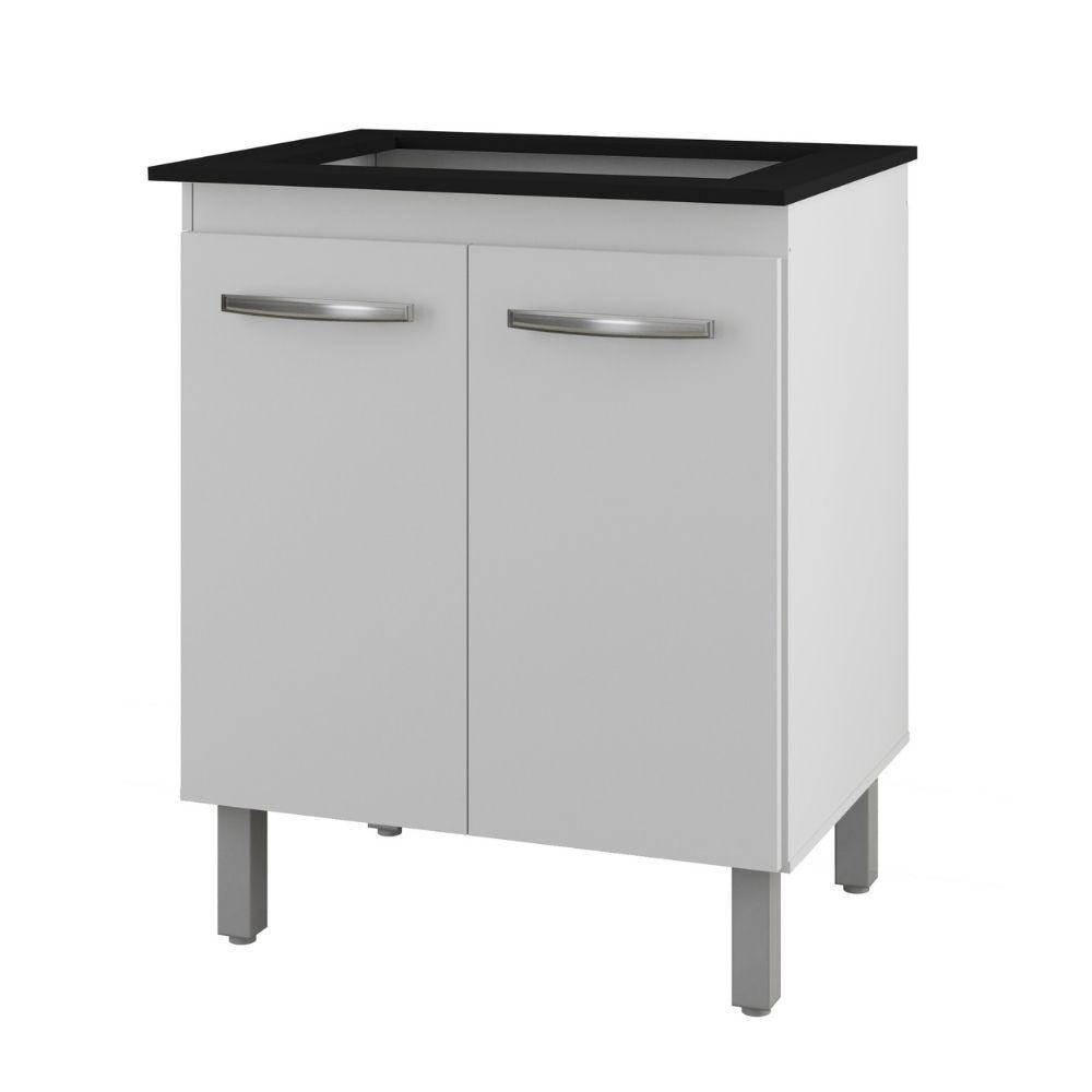 Balcão Para Cooktop Jade 5 Bocas 2 Portas Moblis Cor:branco - 1