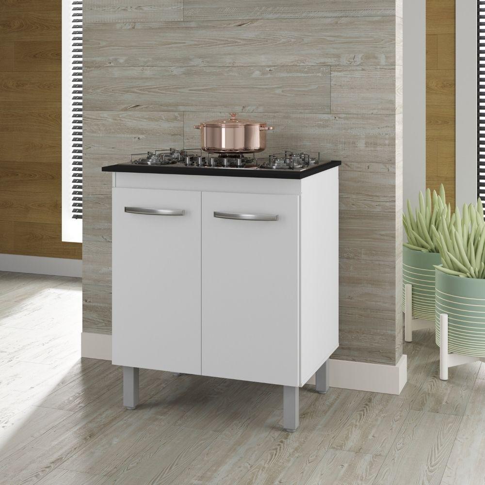 Balcão Para Cooktop Jade 5 Bocas 2 Portas Moblis Cor:branco - 2