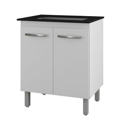 Balcão Para Cooktop Jade 5 Bocas 2 Portas Moblis Cor:branco