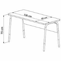 Escrivaninha Com Gaveteiro E Balcao 27988x27995x27998 Nero Hanover Artesano Hanover Nero - 8