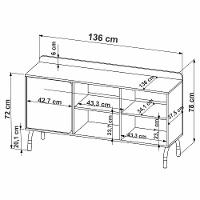Escrivaninha Com Gaveteiro E Balcao 27988x27995x27998 Nero Hanover Artesano Hanover Nero - 9