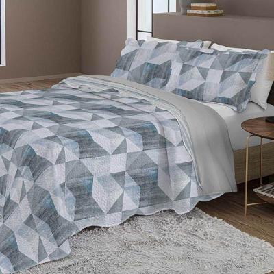 Kit Cobre Leito Casal Evolution Patchwork + 2 Porta-travesseiros Lille 6
