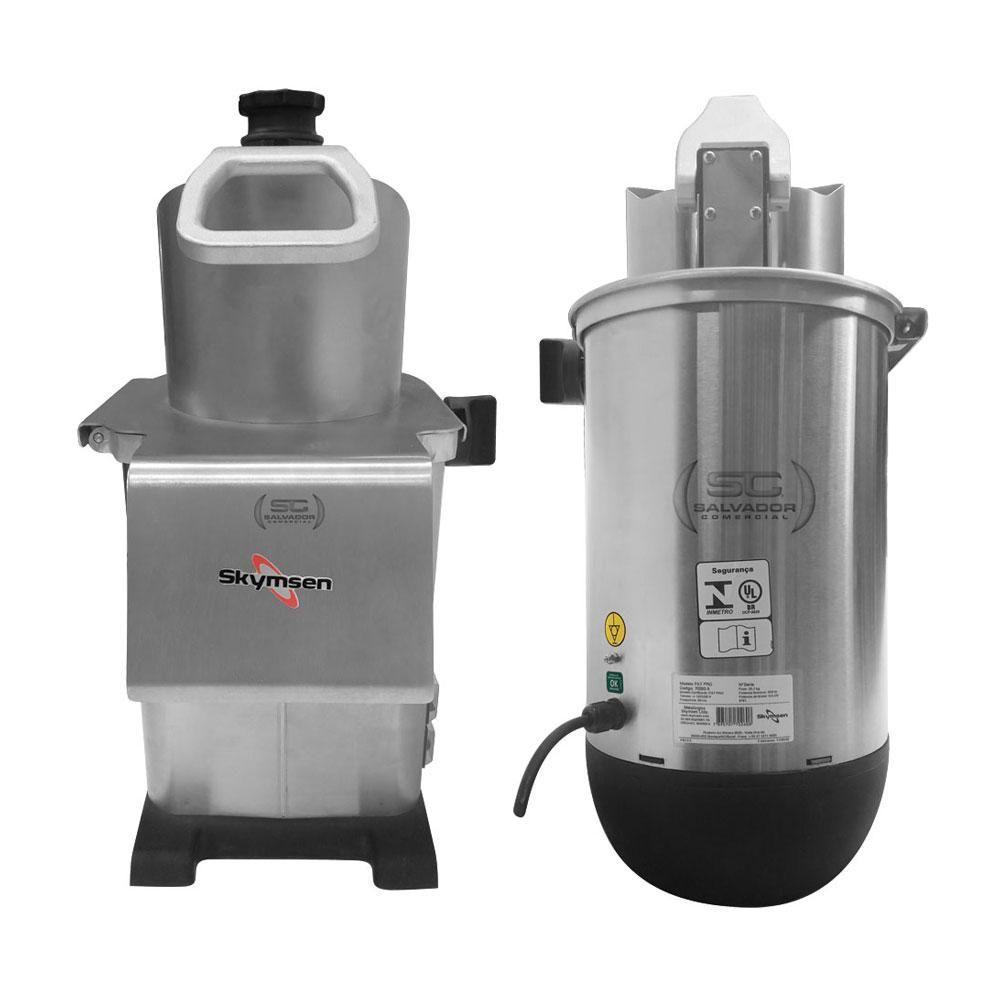 Processador De Alimentos Com 7 Discos De 203mm Pa7 Pro Skymsen E Faca Santoku Profissional Bivolt - 6