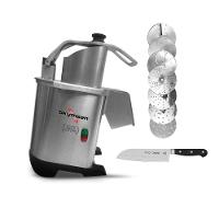 Processador De Alimentos Com 7 Discos De 203mm Pa7 Pro Skymsen E Faca Santoku Profissional Bivolt - 1