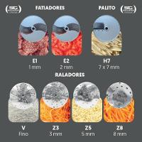 Processador De Alimentos Com 7 Discos De 203mm Pa7 Pro Skymsen E Faca Santoku Profissional Bivolt - 2