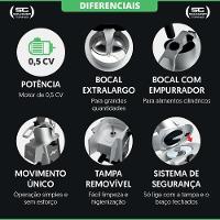 Processador De Alimentos Com 7 Discos De 203mm Pa7 Pro Skymsen E Faca Santoku Profissional Bivolt