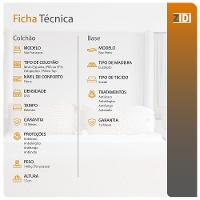 Cama Box Viúva Preto + Colchão San Francisco Espuma 128cm - 10