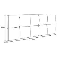 Cabeceira Casal Painel Para Cama Box 140cm Tina I01 Suede Grafite Mpozenato - 3