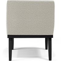 Kit 02 Poltronas Decorativas Sala De Estar Base Preto Beatriz W01 Bouclê Creme - Lyam Decor - 6