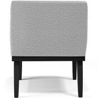 Kit 04 Poltronas Decorativas Sala De Estar Base Preto Beatriz W01 Bouclê Cinza - Lyam Decor - 6