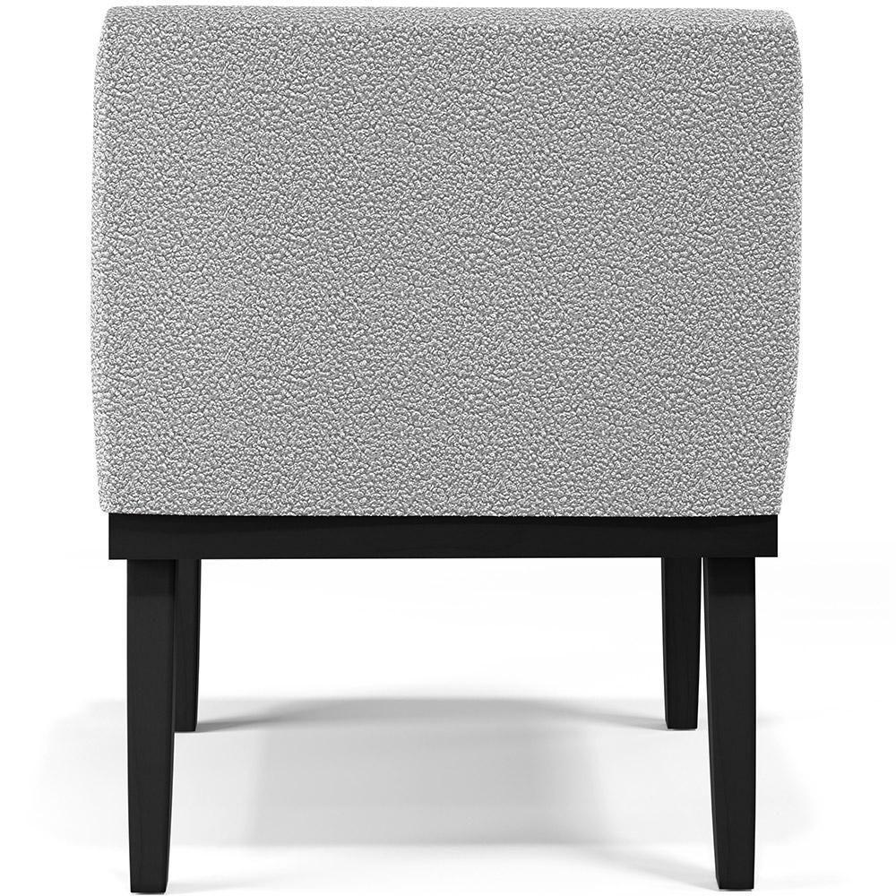 Kit 02 Poltronas Decorativas Sala De Estar Base Preto Beatriz W01 Bouclê Cinza - Lyam Decor - 6