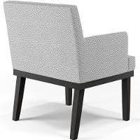 Kit 02 Poltronas Decorativas Sala De Estar Base Preto Beatriz W01 Bouclê Cinza - Lyam Decor - 2