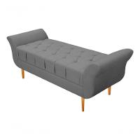 Kit Cabeceira Lady E Recamier Ari 90 Cm Solteiro Corano Cinza - Amarena Móveis Cor Cinza - 3